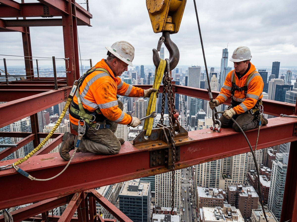 Ironworkers erection sequencing lifts